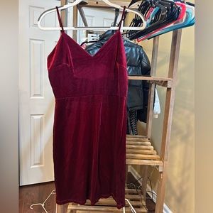 NWT wine velvet mini dress